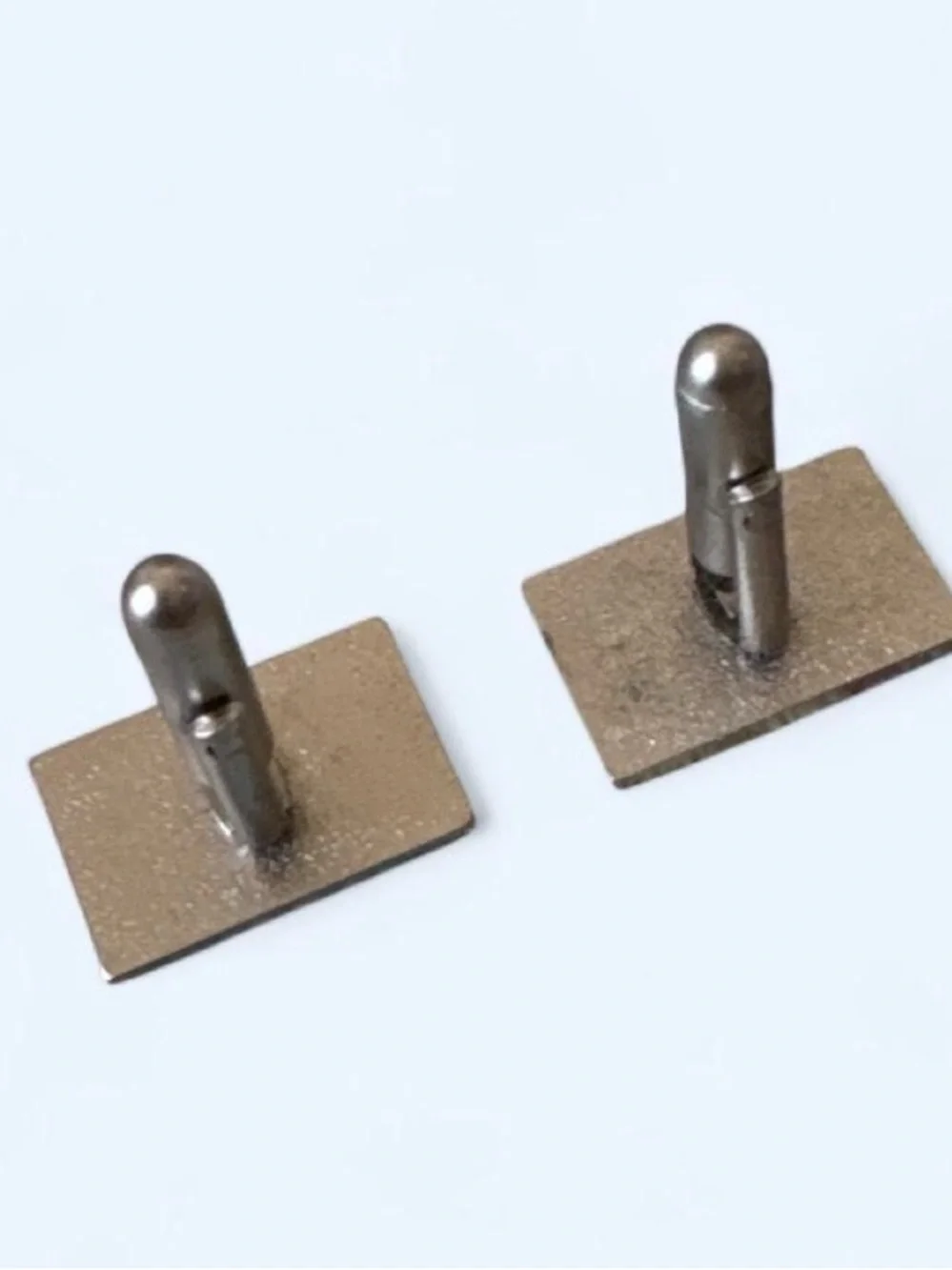Classic Vintage Rectangular Silver Tone Cufflinks in Gunmetal